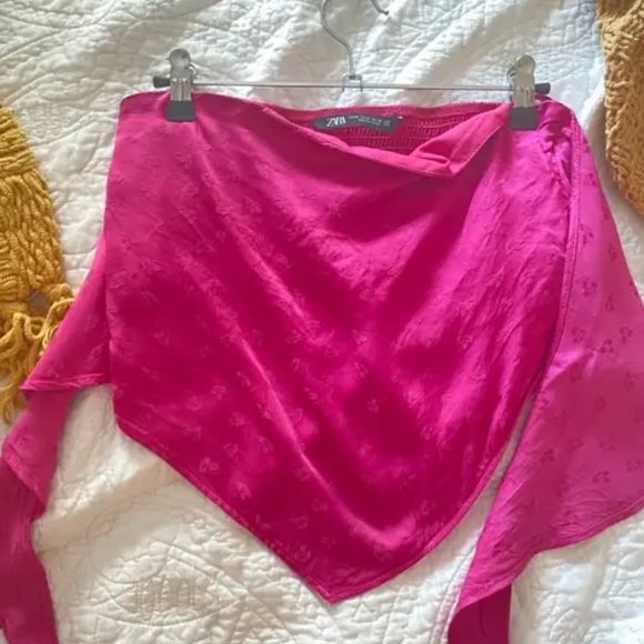 ZARA Magenta Bandana Top - Picture 3 of 3